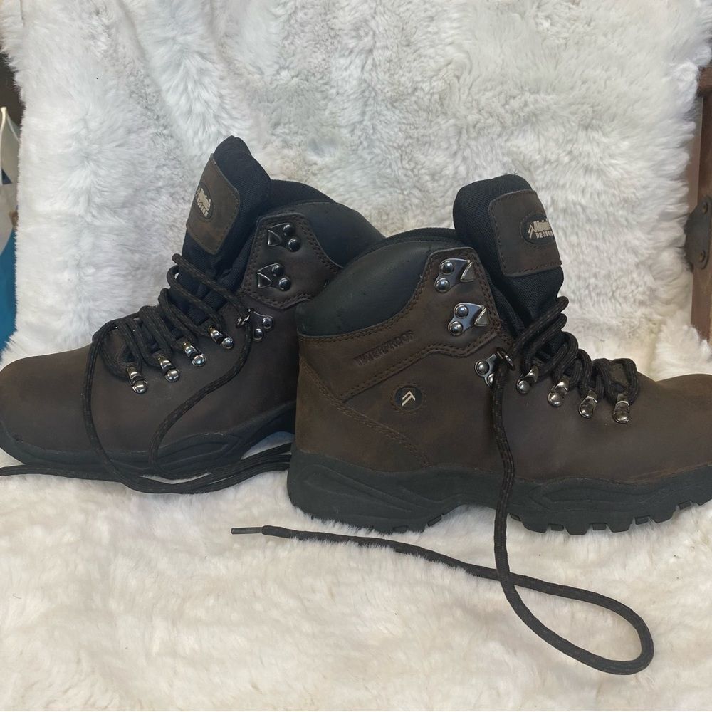 Alpine Design Grand woman brown leather waterproof hiking boots 6.5 - Picture 9 of 14